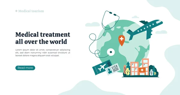 Concepto de diseño para el turismo médico — Archivo Imágenes Vectoriales