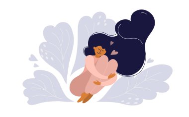 Body positive and self care illustration clipart