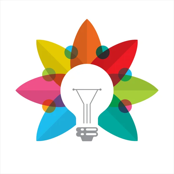 Glühbirnen-Ikone kreative Idee — Stockvektor