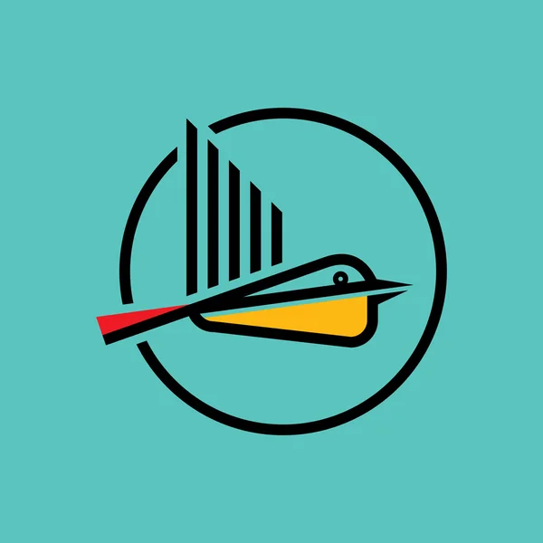 Creative Bird logo design — Stock Vector