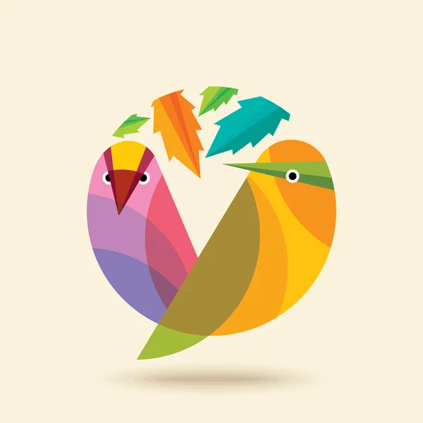 Creatief vogel logo ontwerp — Stockvector