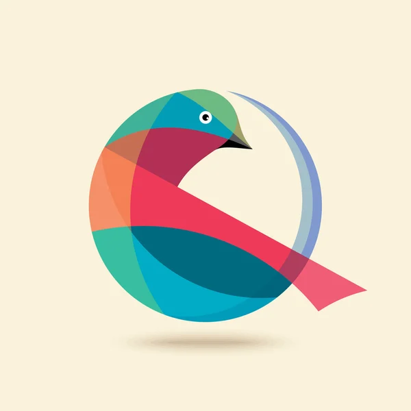Design de logotipo de pássaro criativo — Vetor de Stock