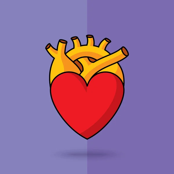 Diseño de corazón abierto — Vector de stock