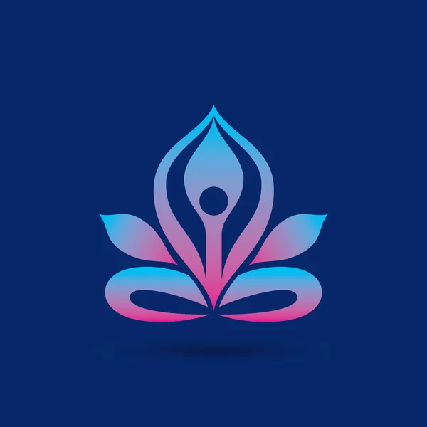 Ilustración de yoga / spa — Vector de stock