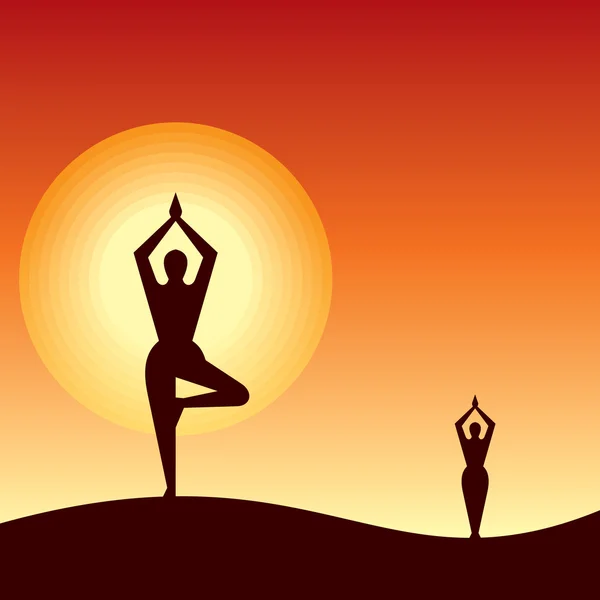 Illustration de yoga / spa — Image vectorielle