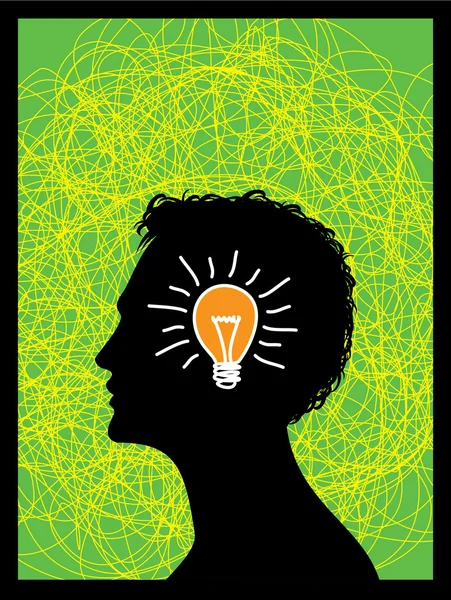 Idea concept with human head — Stock Vector