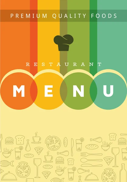 Restaurante Menú Diseño de tarjetas — Vector de stock