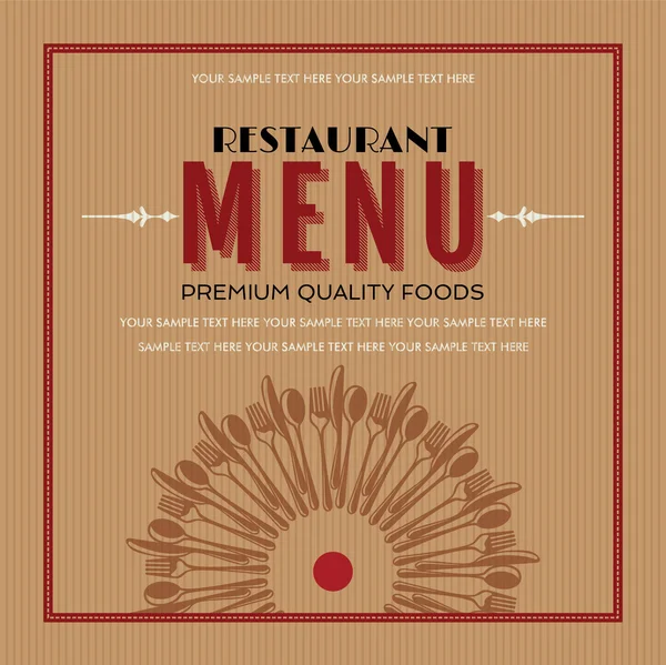 餐厅菜单卡片设计 — 图库矢量图片