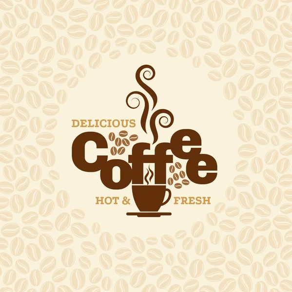 Koffie ontwerpsjabloon — Stockvector