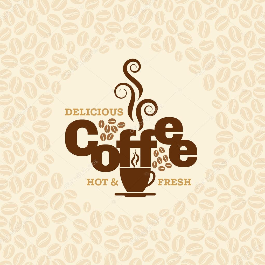 Coffee design template, creative vector for coffee shop and restaurant