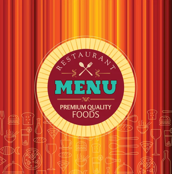 Carte de menu restaurant Design — Image vectorielle