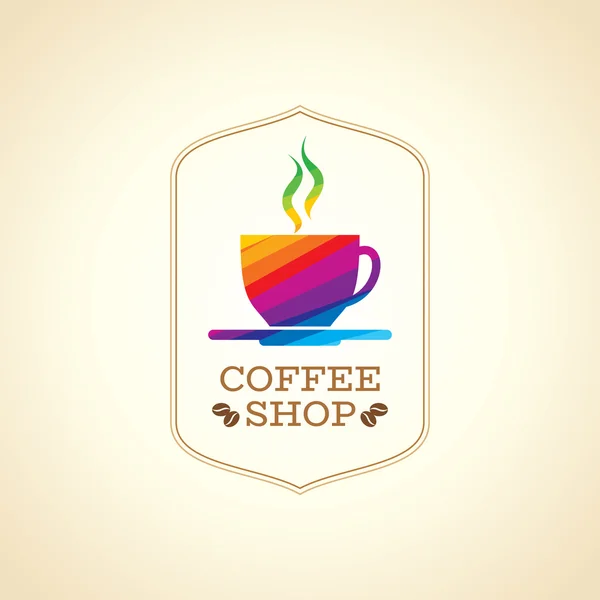 Modelo de design de café — Vetor de Stock
