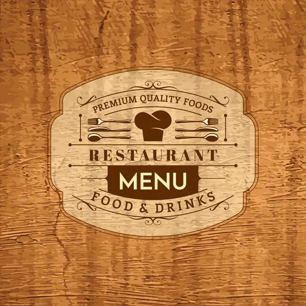 Restoran Menü Kart tasarımı — Stok Vektör