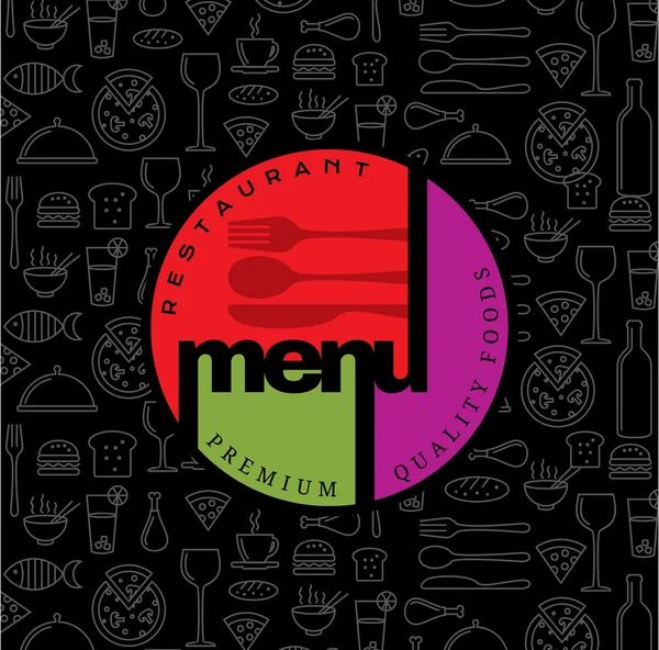 Restaurante Menú Diseño de tarjetas — Vector de stock