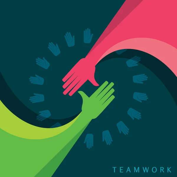 Entwurf für Teamwork-Konzept — Stockvektor
