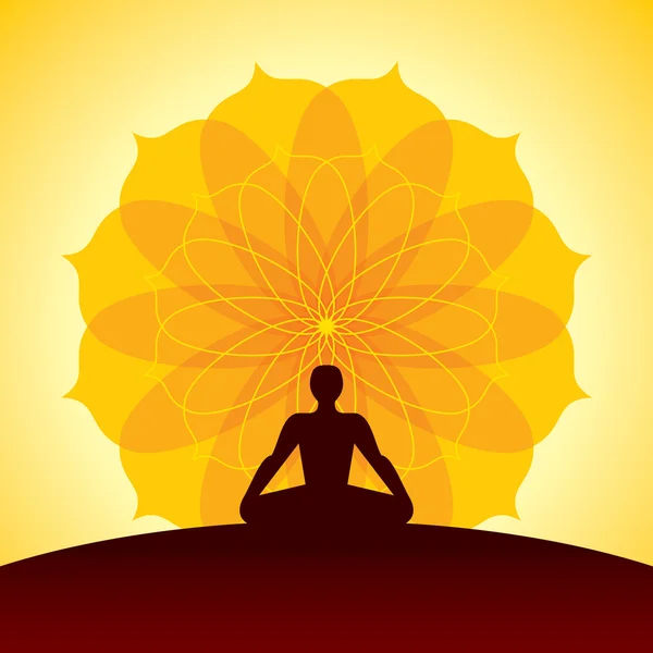 Illustration de yoga / spa . — Image vectorielle
