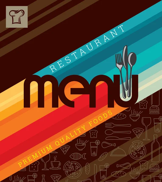 Menu Ristorante Card Design . — Vettoriale Stock