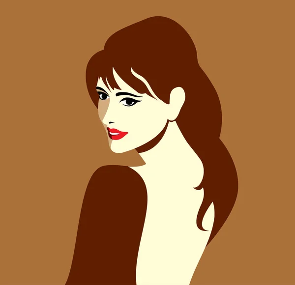 Mode Portrait de femme — Image vectorielle