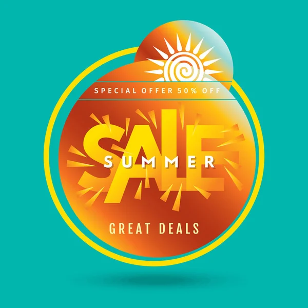 Banner de venta de verano — Archivo Imágenes Vectoriales