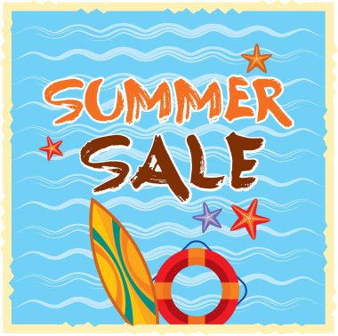 yaz indirimi afiş tasarım şablonu