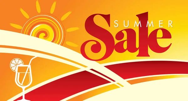 Summer Sale banner design template — Stock Vector