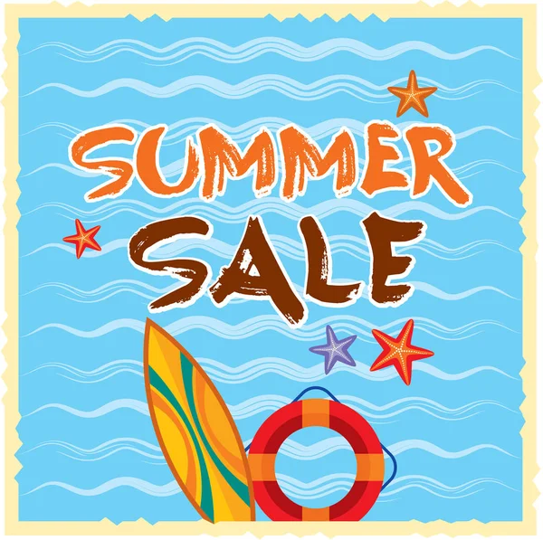 Summer Sale banner design template — Stock Vector