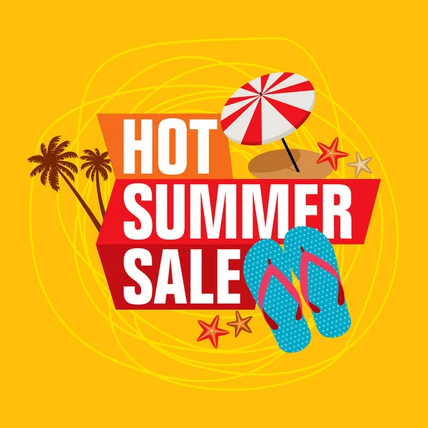 Modelo de design de banner de venda verão —  Vetores de Stock