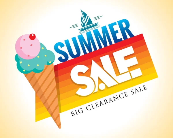 Summer Sale banner design template — Stock Vector