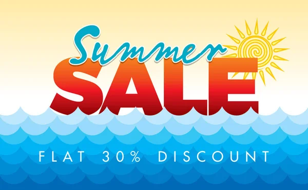 Summer Sale banner design template — Stock Vector
