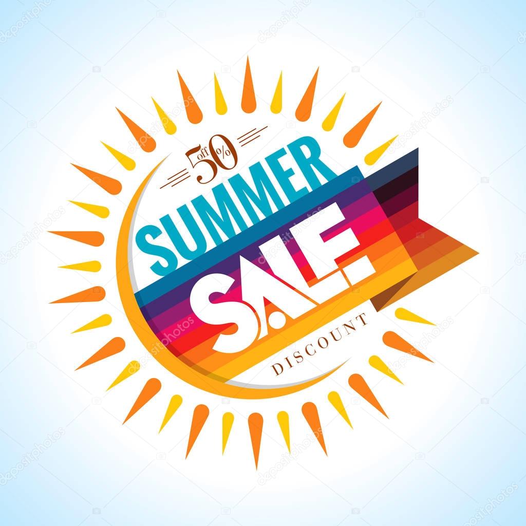 Summer Sale banner design template