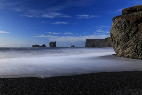 Island Landschaft Atlantik Insel Wasserfall Dyrhlaey Reynisfjara Vik Myrdal Kirkjufjara — Stock Photo, Image