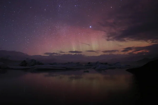 Wyspa Landschaft Atlantik Insel Wasserfall Jkulsarlon — Zdjęcie stockowe