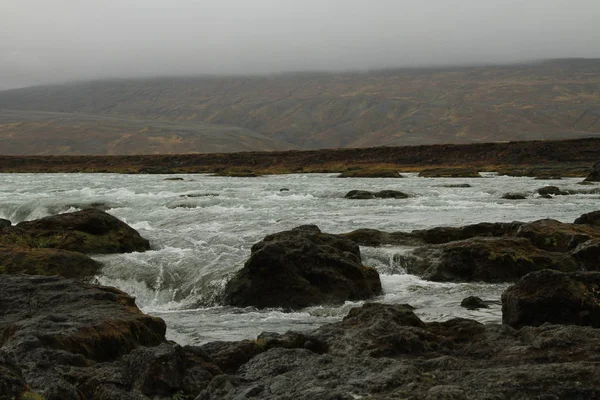 Insel Landschaft Atlantik Insel Wasserfall Myvatn — Stockfoto