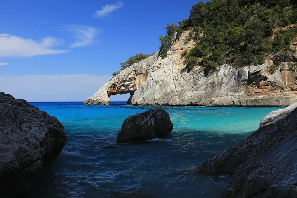 Sardinien Insel Mittelmeer Strand Wasser Meer Homok Bucht — Stock Fotó