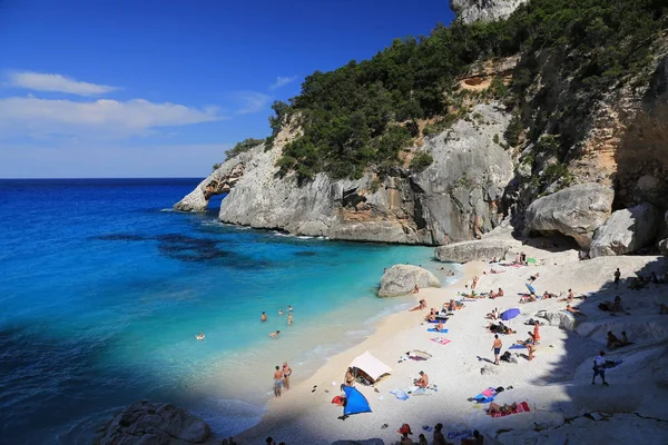 Sardinien Insel Mittelmeer Strand Wasser Meer Písek Bucht — Stock fotografie