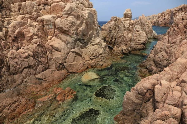 Sardinien Insel Mittelmeer Strand Wasser Meer Homok Bucht — Stock Fotó