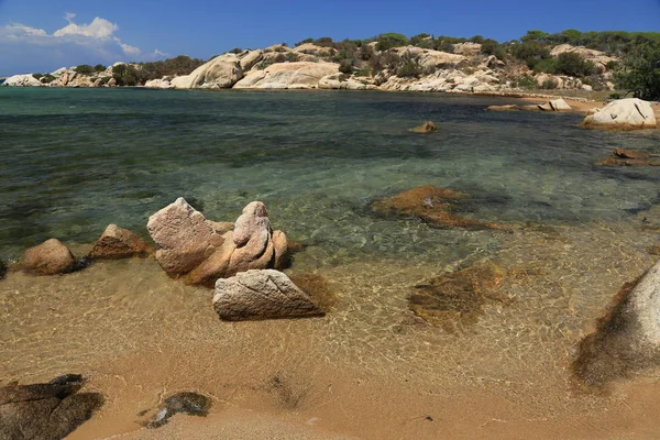 Sardo Insel Mittelmeer Strand Wasser Meer Sabbia Bucht — Foto Stock