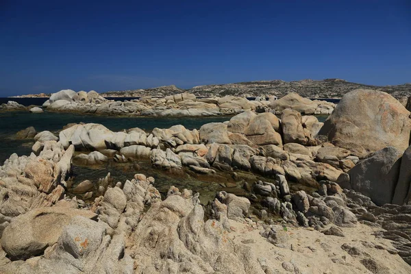 Sardinien Insel Mittelmeer Strand Wasser Meer Zand Bucht — Stockfoto