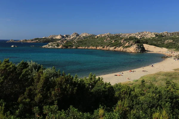 Sardinien Insel Mittelmeer Strand Wasser Meer Sand Bucht — Stock Photo, Image