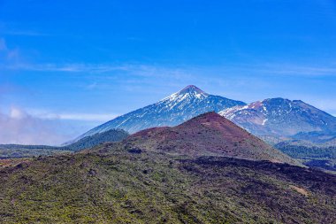 İspanya 'nın Tenerife Adası' ndaki Teide volkanı manzarası