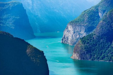 Sognefjord, Norveç 'te hava manzarası