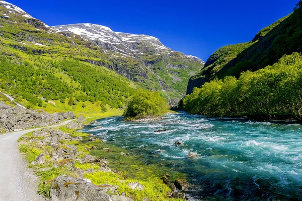 Norveç Teki Güzel Flam Vadisi — Stok fotoğraf