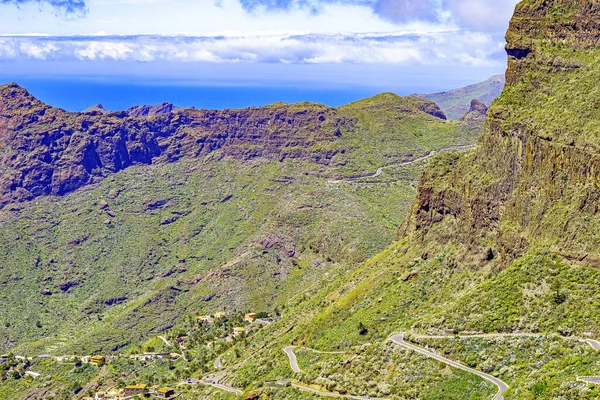 西班牙加那利群岛Tenerife的Masca村和谷地 — 图库照片