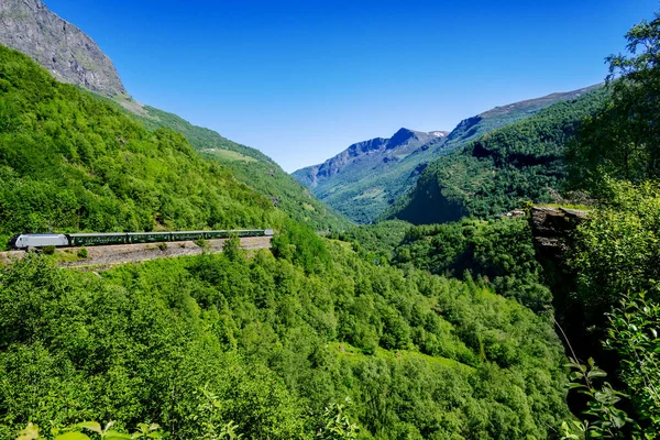 Flam Railway Aurland Norvégia Jogdíjmentes Stock Képek