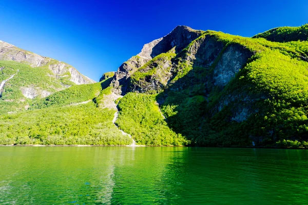 Fiordo Del Sognefjord Estivo Norvegia — Foto Stock