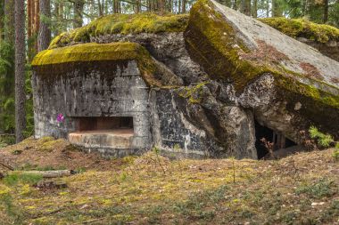 Beyaz Rusya toprakları üzerinde İkinci Dünya Savaşı sırasında bunker.