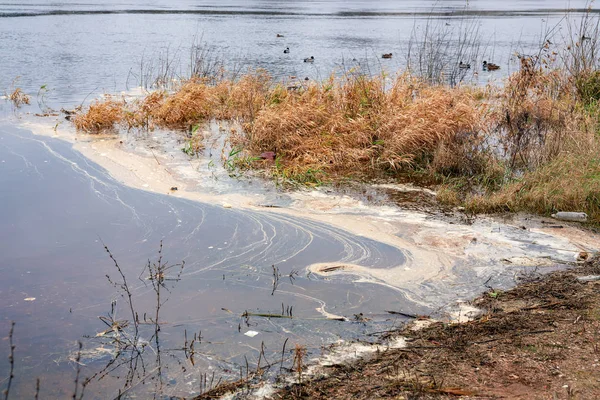 Environmental disaster on a natural reservoir — Stockfoto