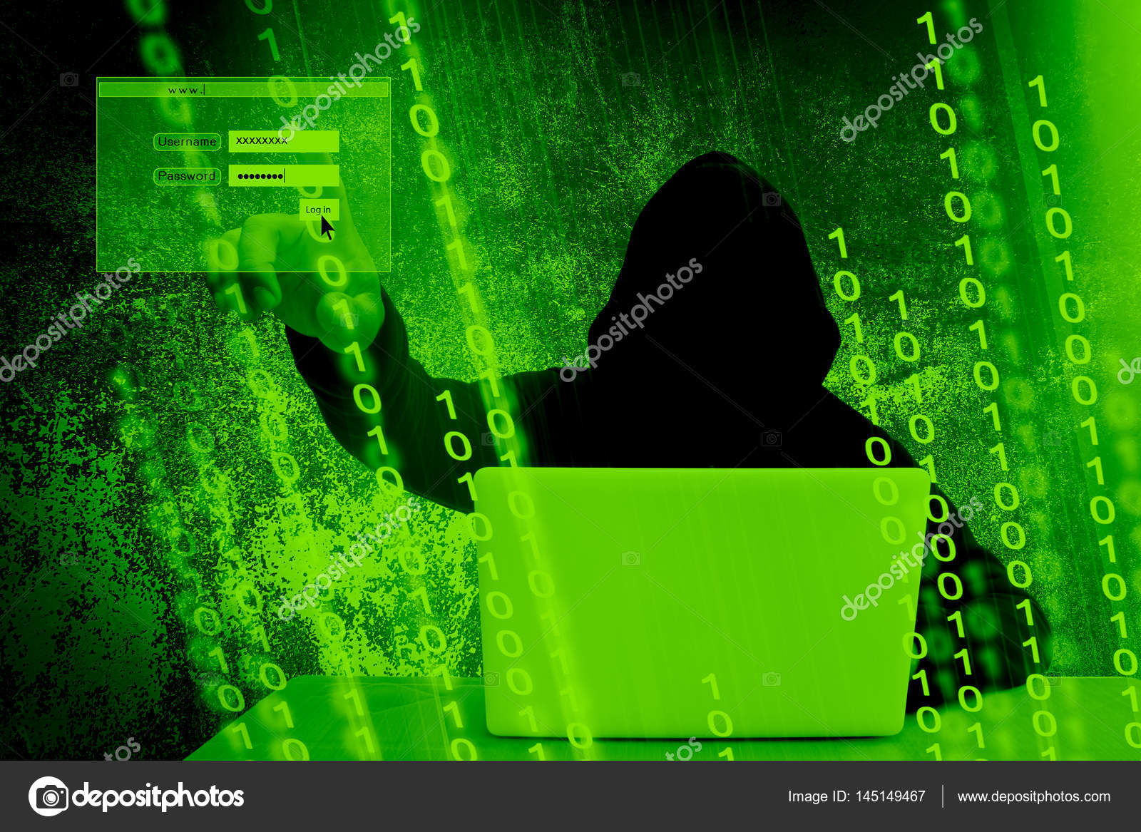 Computer hacker or Cyber attack concept background — Stock Photo ©  lighthouse #145149467, image size:1600x1167