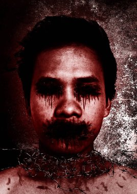 Şeytan, kitap kapağı ve film posteri için korku arka plan