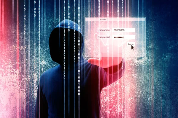 Hintergrund für Computerhacker oder Cyber-Angriff — Stockfoto